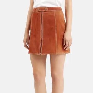 ❌SOLD❌Suede Mini Skirt in Terra Cotta